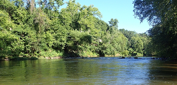 The Rivanna River at Darden Park in Charlottesville, Virginia