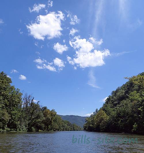 A view a few miles up river from Gala, Virginia