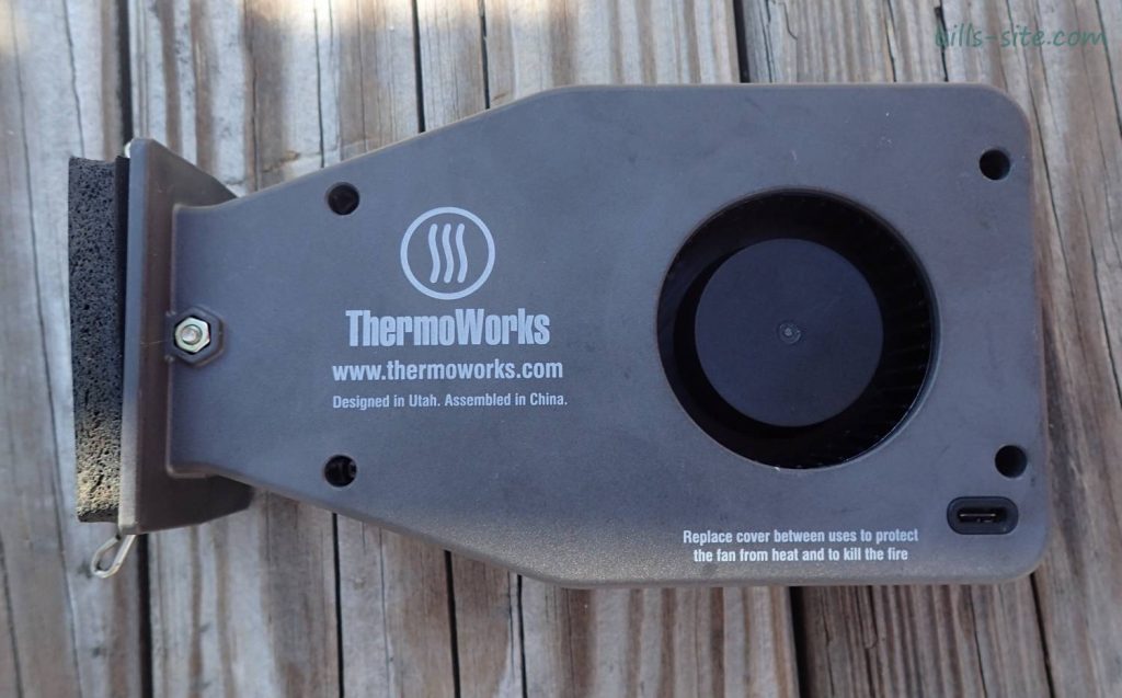 ThermoWorks Billows bbq temperature controller bottom view | ThermoWorks Billows barbeque temperature controller fan