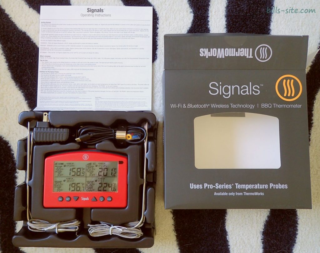 The ThermoWorks Signals box contents.